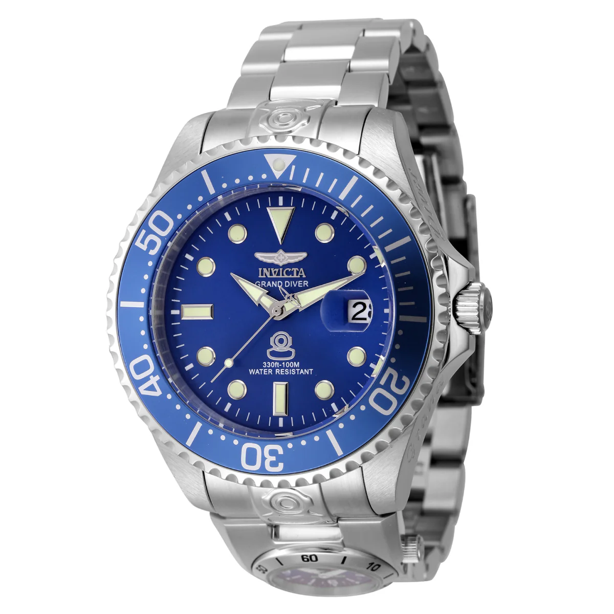 Invicta Dual Time Grand Diver Automatic Men's Watch - 47mm. Steel (45813)