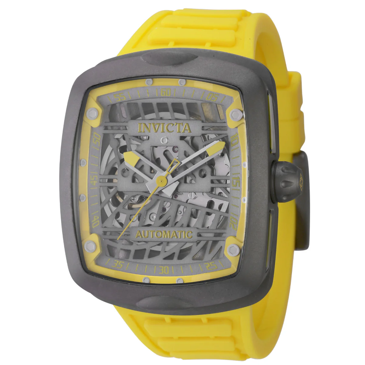 Invicta S1 Rally Skeleton Diablo Solid Titanium Automatic Men's Watch - 44mm. Yellow (44216)