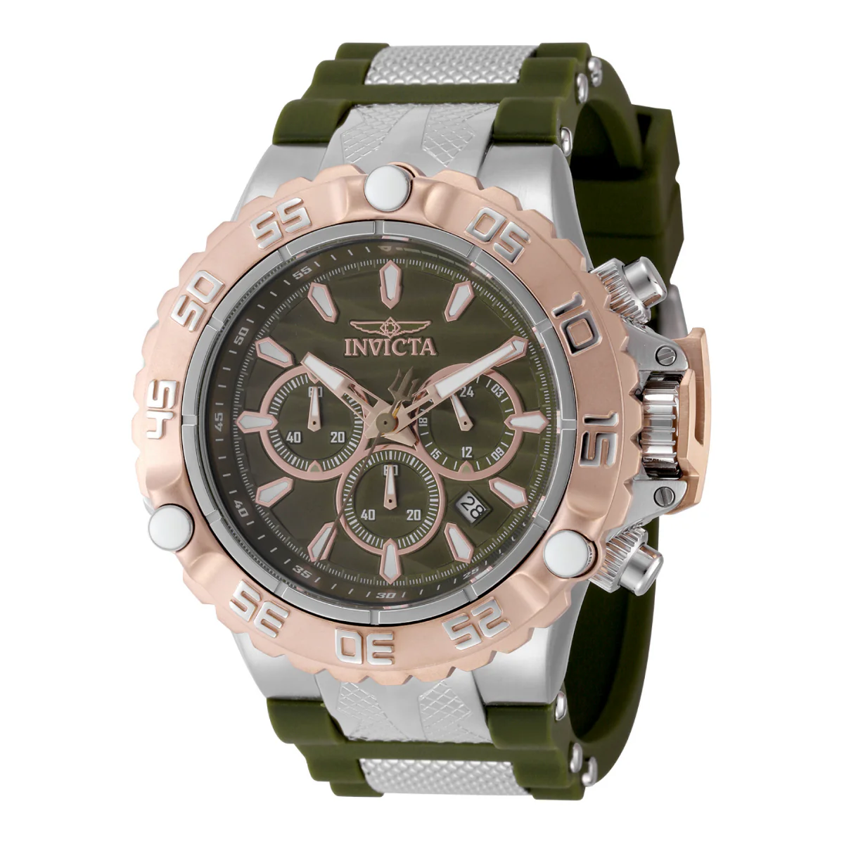 Invicta Subaqua Poseidon Men's Watch - 55.4mm, Olive Green, Steel (48555)