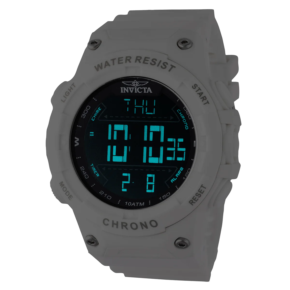 Invicta Racing Burnout Digital Men's Watch - 52mm. White (47524) 4 Invicta Racing Burnout Digital Men's Watch - 52mm. White (47524)