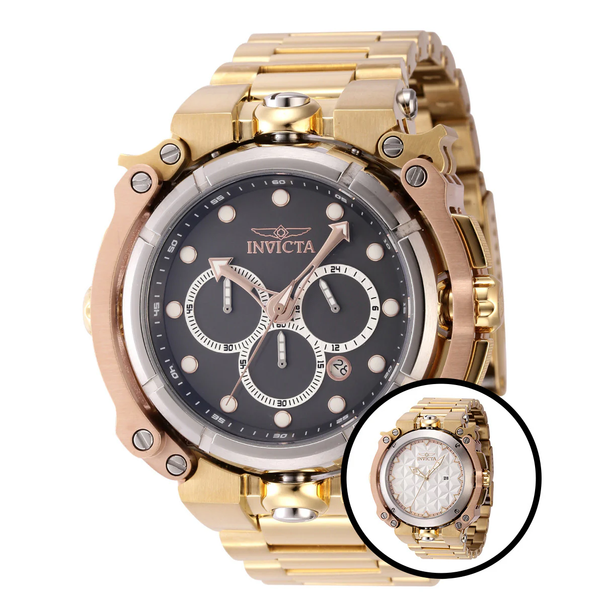 Invicta Reserve Transatlantic Men's Watch - 53mm, Gold (43940) 1 Invicta Reserve Transatlantic Men's Watch - 53mm, Gold (43940)