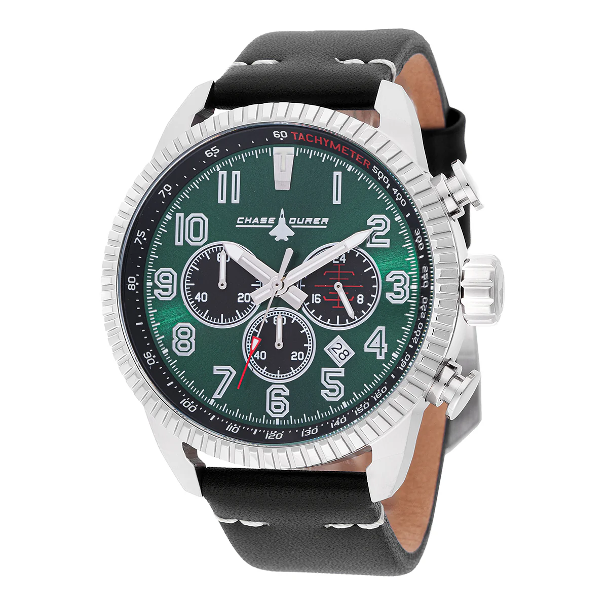 Chase Durer Flight Commander One Men's Watch - 46mm. Ivory, Black (CDW-0089)