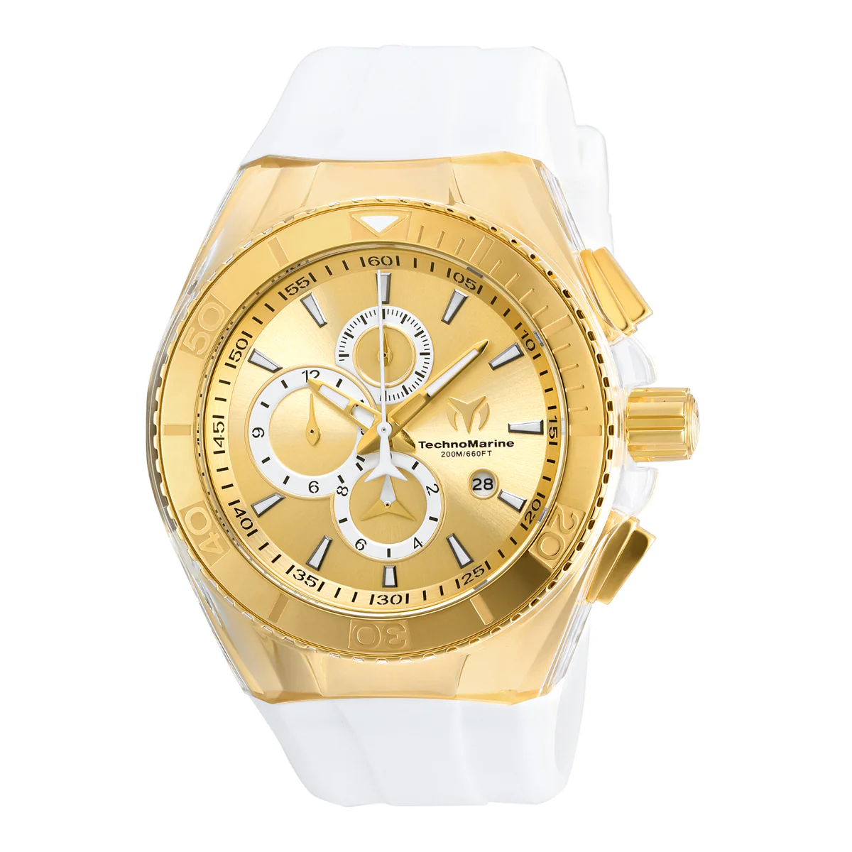 TechnoMarine Cruise Star Men's Watch - 46mm, White, Black with Interchangeable Strap (TM-115046) 2 TechnoMarine Cruise Star Men's Watch - 46mm, White, Black with Interchangeable Strap (TM-115046)