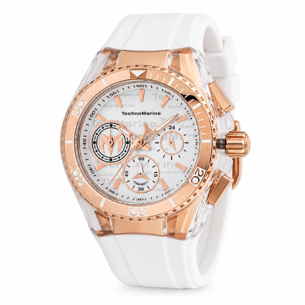 TechnoMarine Cruise California Women's Watch w/ Mother of Pearl Dial - 40.57mm, White (TM-120032)