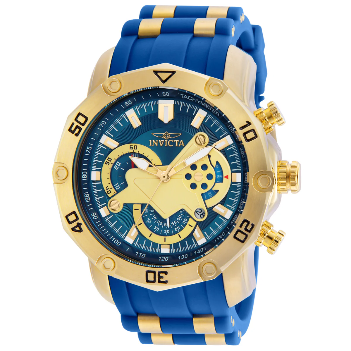 Invicta Pro Diver SCUBA Men's Watch - 50mm. Gold, Blue (22798)