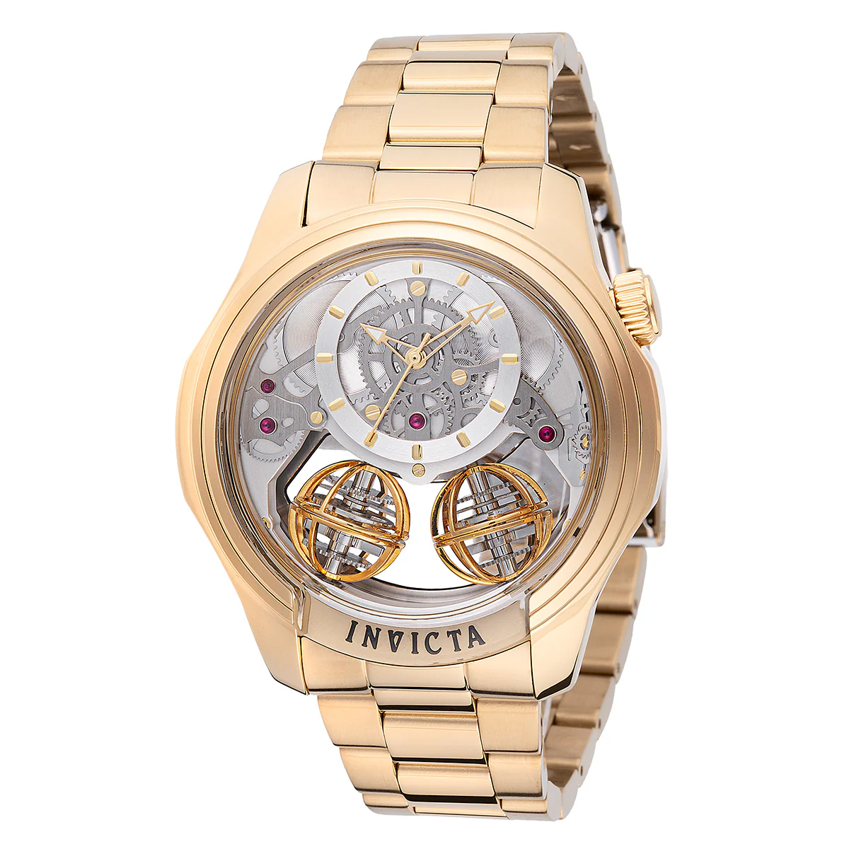 Invicta Specialty Twin Axis Men's Watch w/ Skelenton Dial - 46mm. Gold (48900)