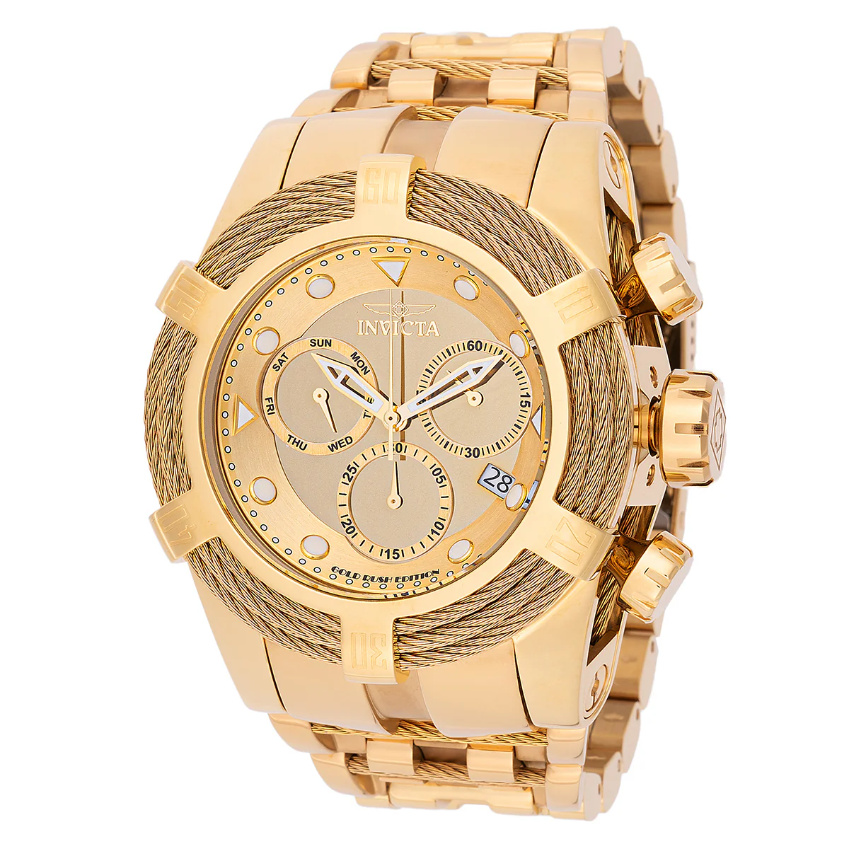 Invicta Bolt Gold Rush Swiss Ronda Z60 Caliber Men's Watch - 53mm. Gold (48604)