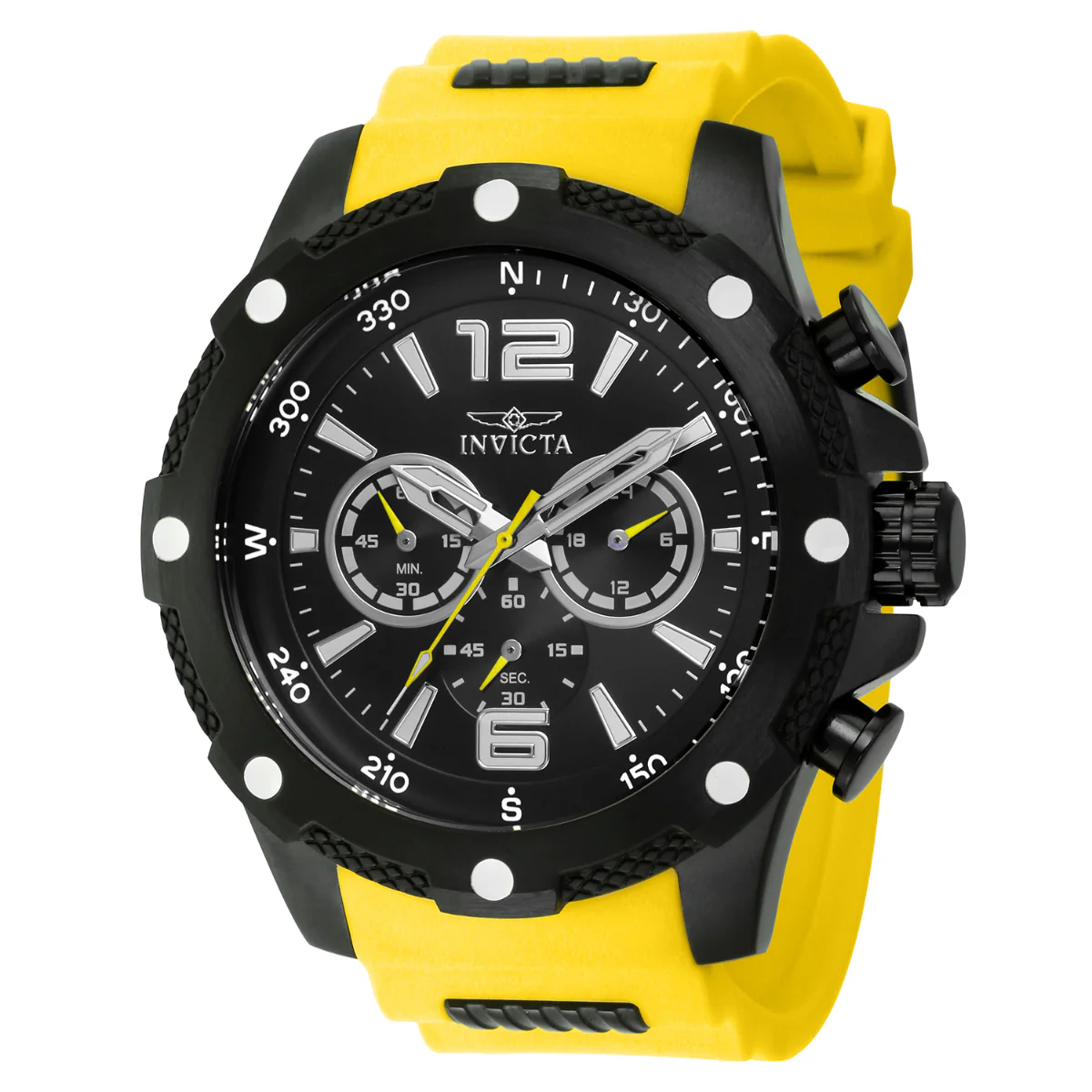 Invicta I-Force Axis Men's Watch - 50mm. Black. Yellow (42998)