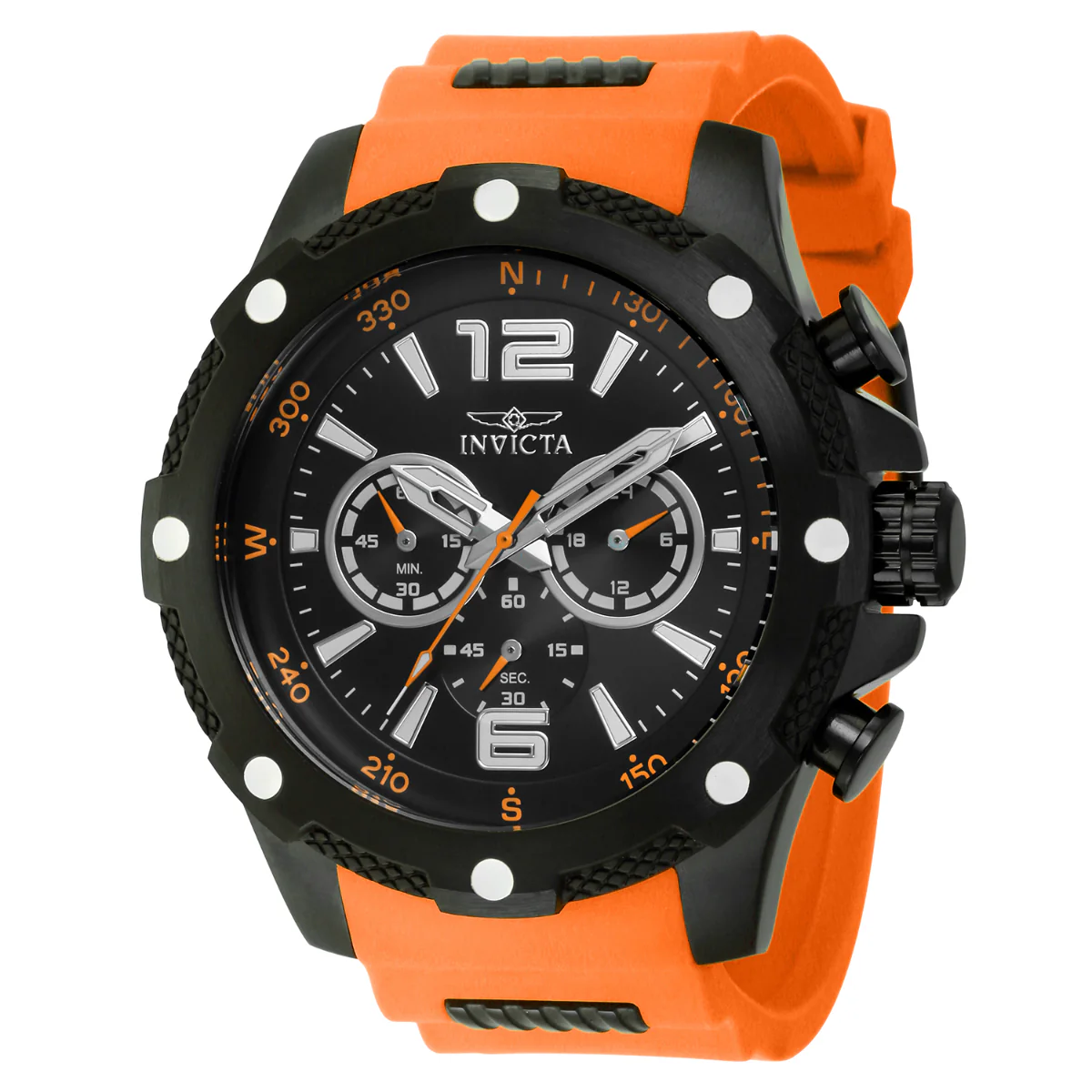 Invicta I-Force Axis Men's Watch - 50mm. Black, Orange (43002)