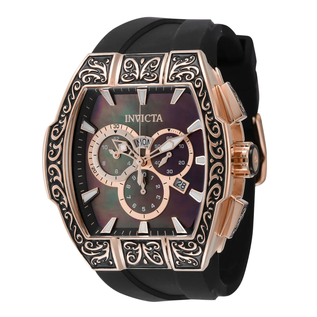 Invicta S1 Rally Excalibur Swiss Ronda 5050.E Caliber Men's Watch w/ Mother of Pearl Dial - 47mm, Black (44791)