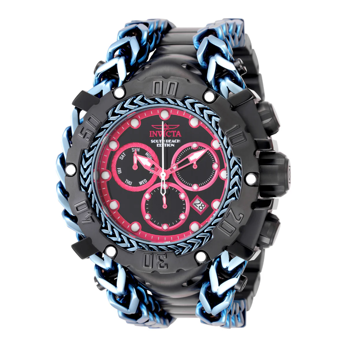 Invicta Gladiator Swiss Ronda Z60 Caliber Men's Watch - 58.3mm, Ice Blue, Black (48611)