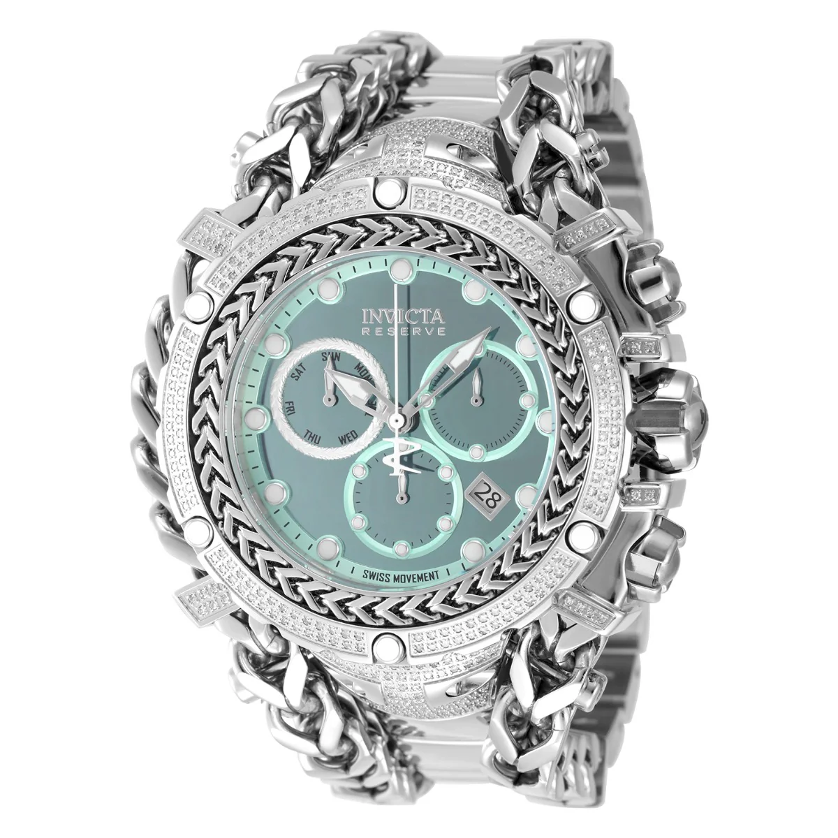 Invicta Reserve Gladiator 1.75 Carat Diamond Swiss Ronda Z60 Caliber Men's Watch - 58.3mm, Steel (48416) 1 Invicta Reserve Gladiator 1.75 Carat Diamond Swiss Ronda Z60 Caliber Men's Watch - 58.3mm, Steel (48416)