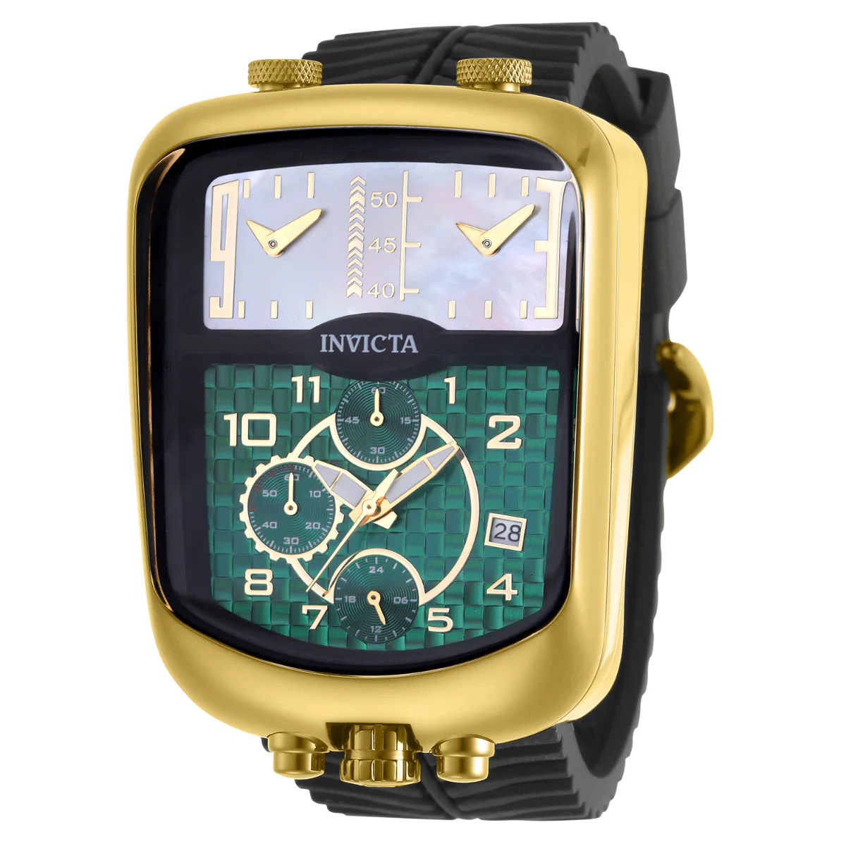 Invicta S1 Rally Dualshift Swiss Ronda Z60 Caliber Men's Watch w/ Mother of Pearl Dial - 42mm, Black (29705)