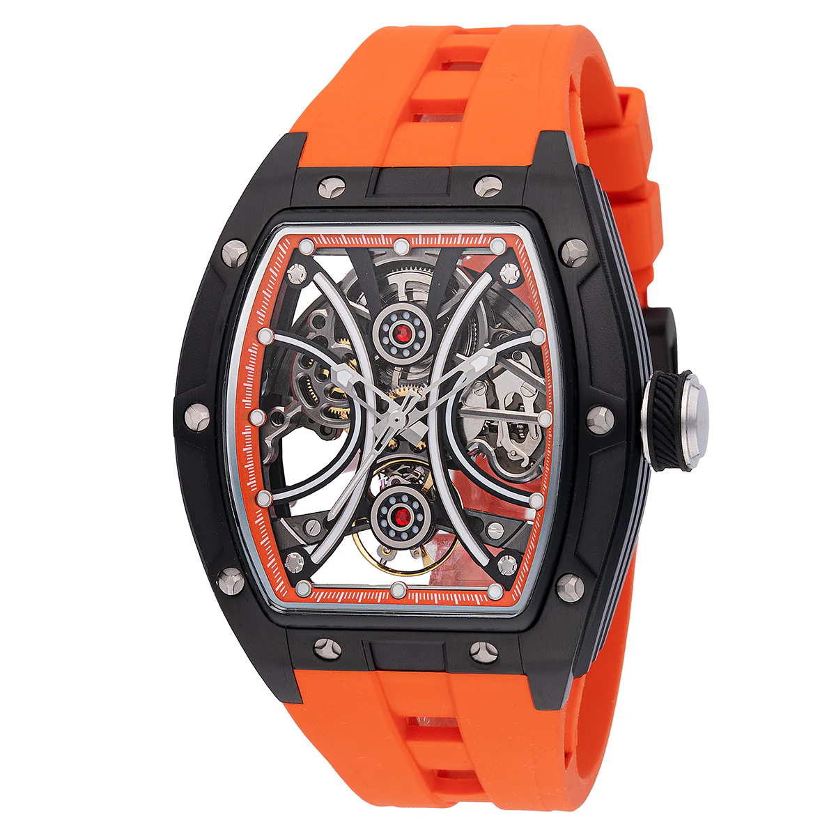 Invicta S1 Rally Manifold Automatic Men's Watch w/ Skeleton Dial - 44mm. Orange (49020)