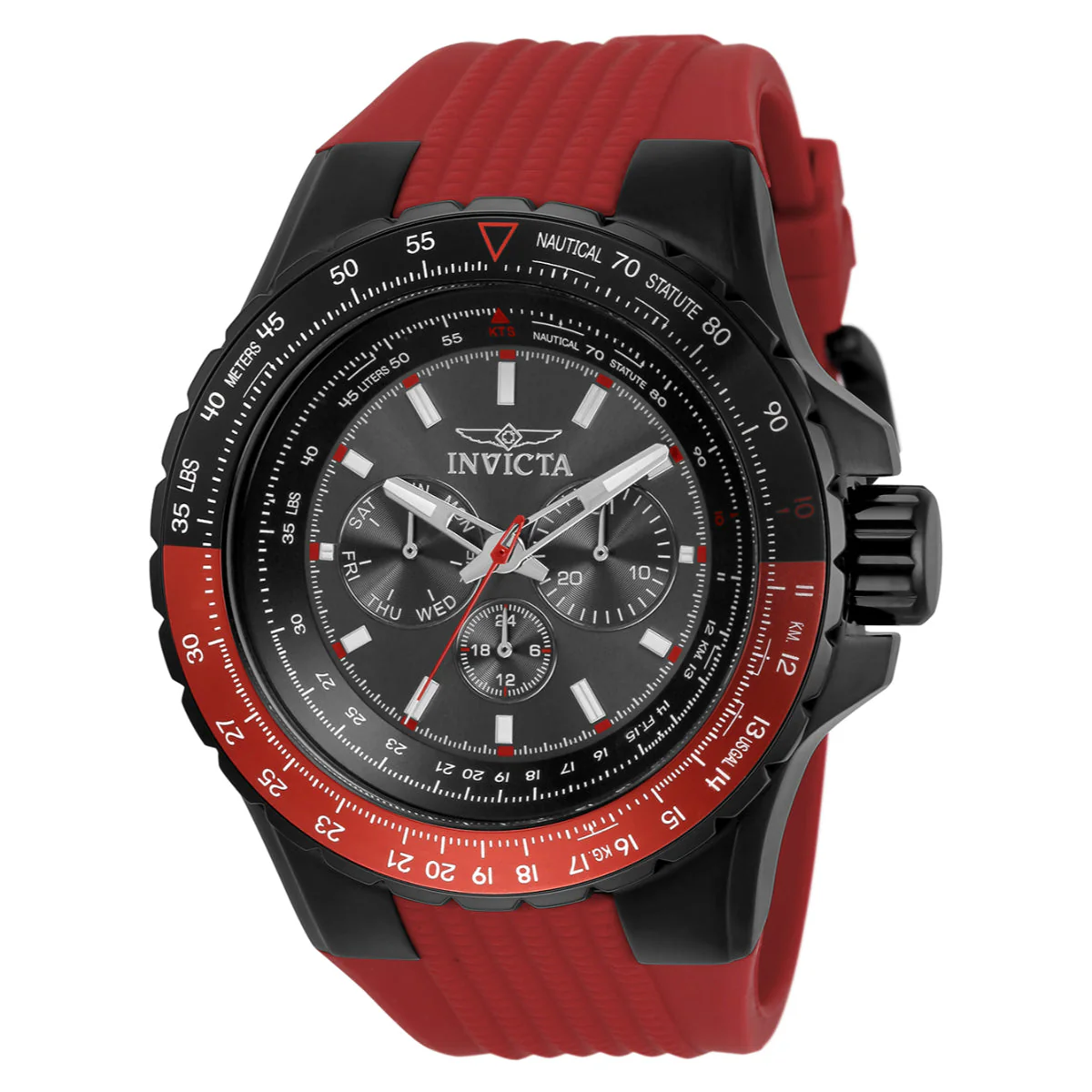 Invicta Aviator Skyshock Men's Watch - 50mm. Red (33039)