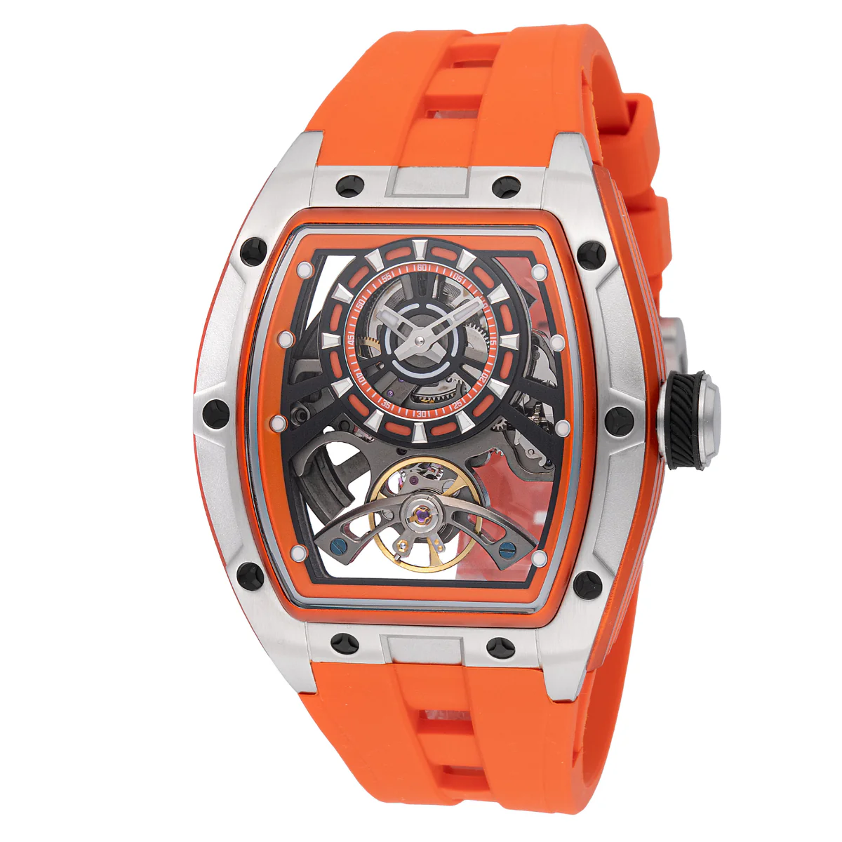 Invicta S1 Rally Torque Automatic Men's Watch w/ Skeleton Dial - 44mm. Orange (49034)
