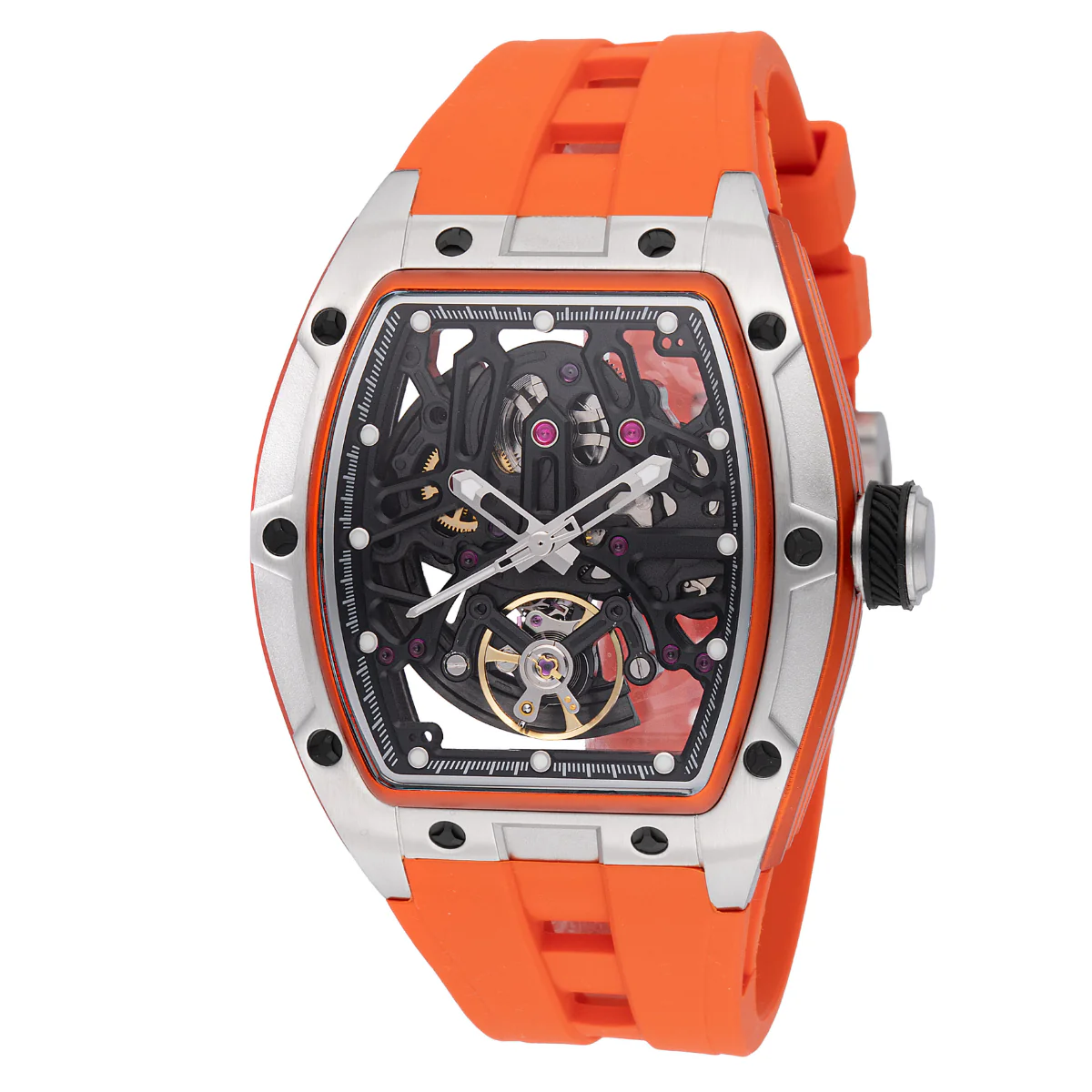 Invicta S1 Rally Orberus Automatic Men's Watch w/ Skeleton Dial - 44mm. Orange (49033)