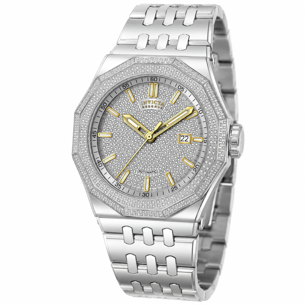 Invicta Reserve Akula Dynasties 3.27 Carat Diamond Automatic Men's Watch - 48mm. Steel (50441)