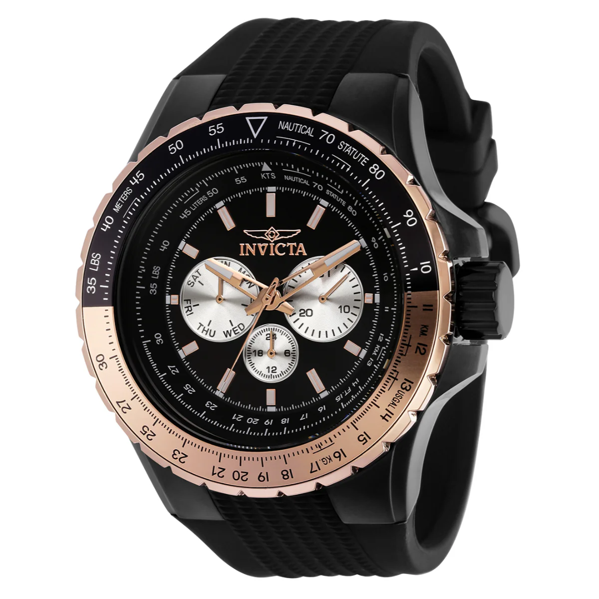 Invicta Aviator Skyshock Men's Watch - 50mm. Black (37032)