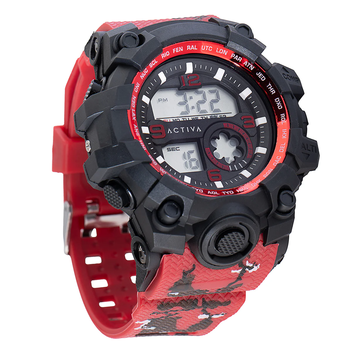 Activa Endurance X Invicta Men's Digital Watch - 54.5mm. Red (ACW435-001) 4 Activa Endurance X Invicta Men's Digital Watch - 54.5mm. Red (ACW435-001)