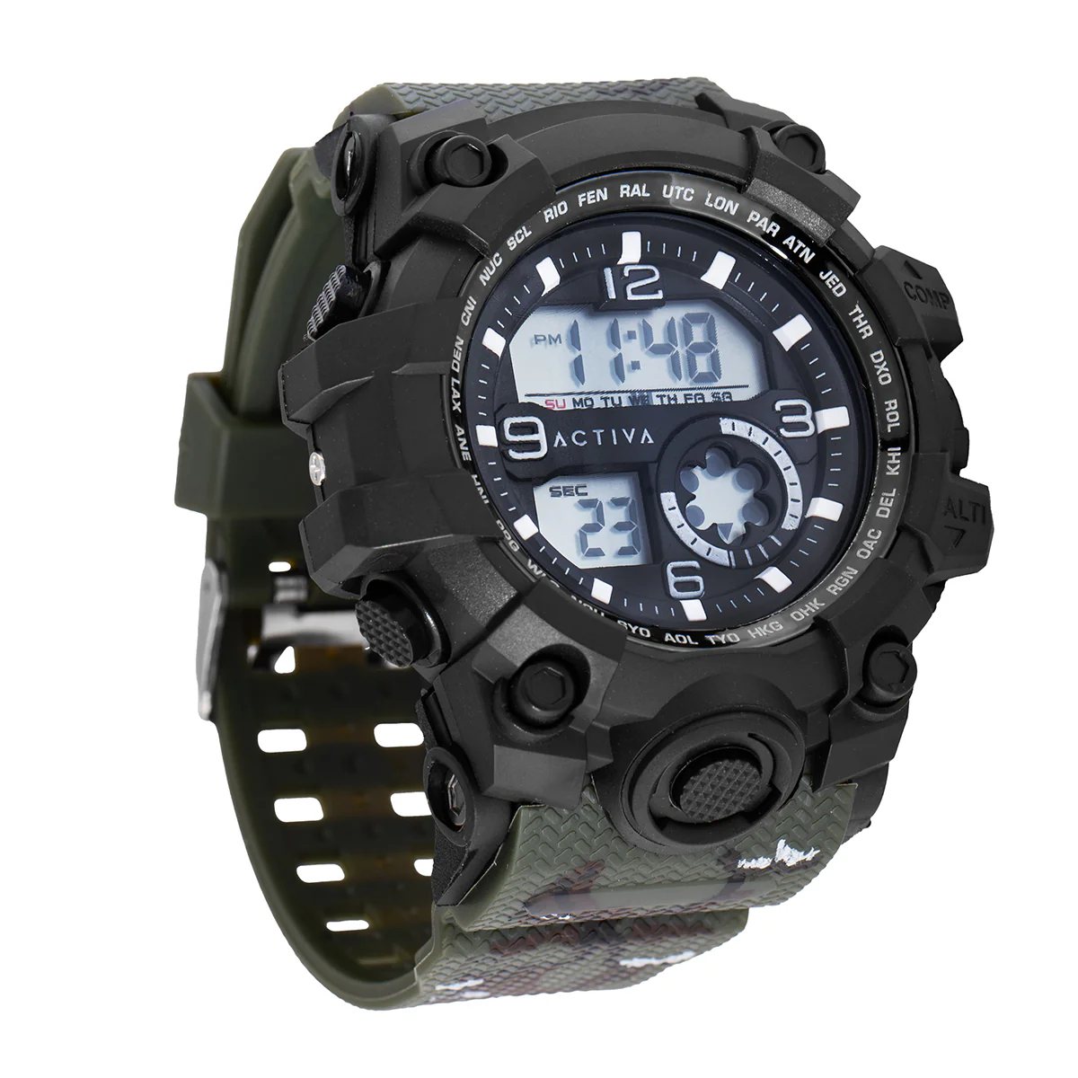 Activa Endurance X Invicta Men's Digital Watch - 54.5mm. Green (ACW435-004)