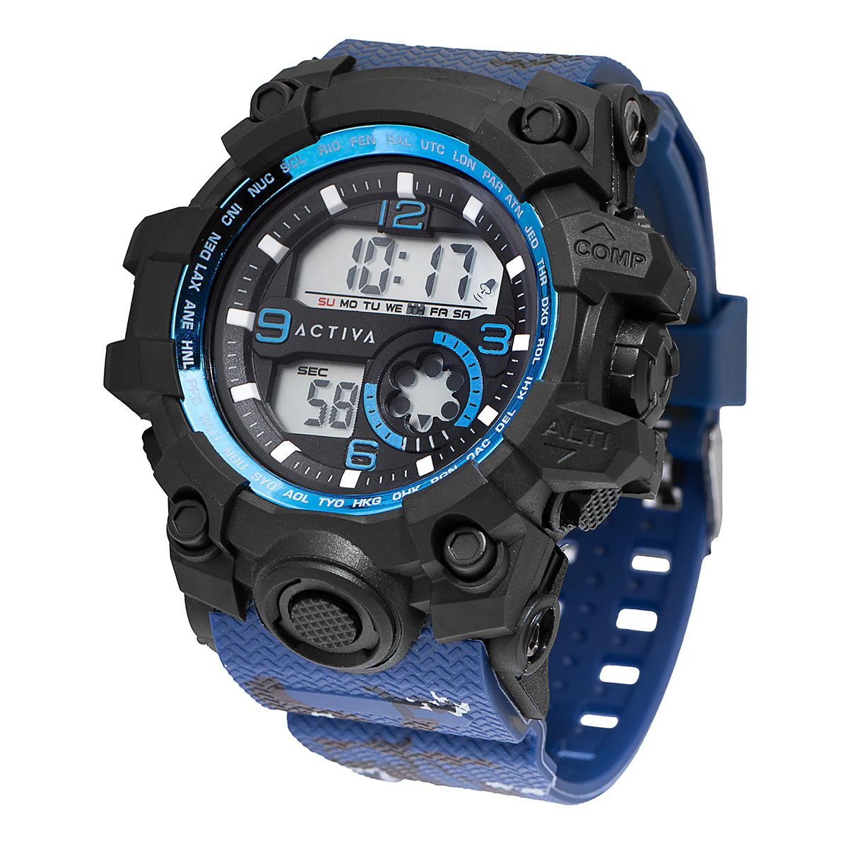 Activa Endurance X Invicta Men's Digital Watch - 54.5mm. Blue (ACW435-003)