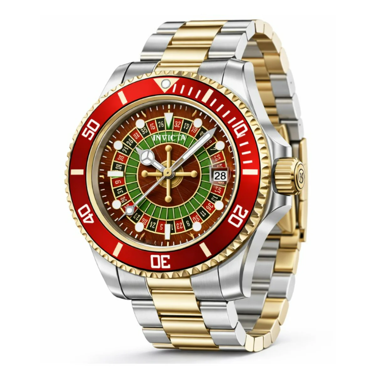 Invicta Pro Diver House of Cards Men's Watch - 40mm. Gold. Steel (50521)