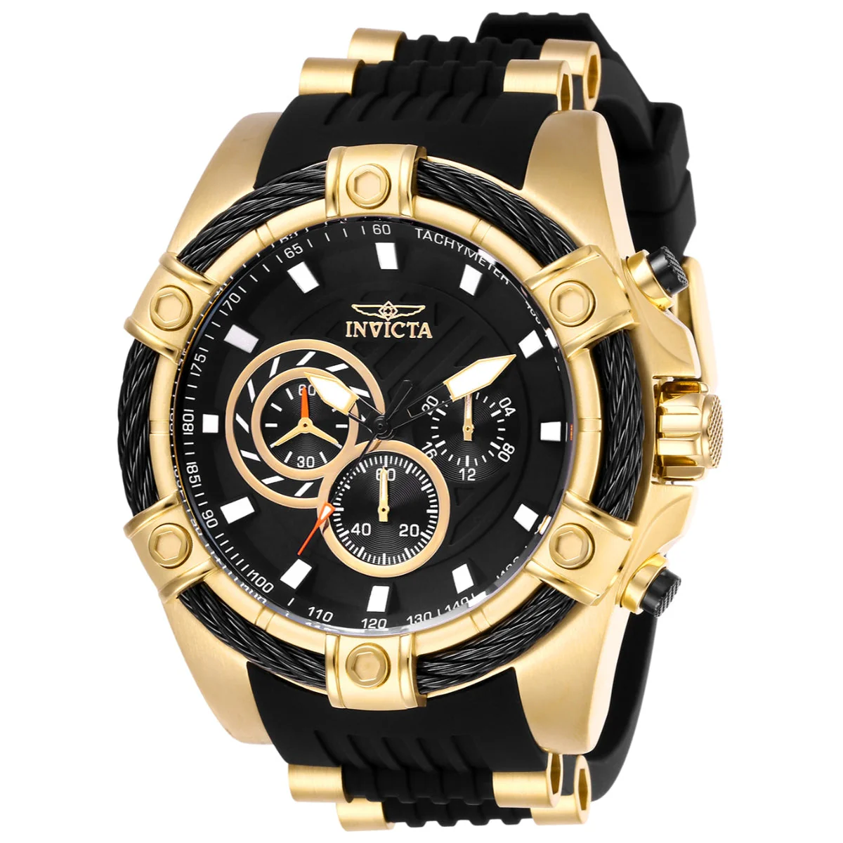 Invicta Bolt Girdex Men's Watch - 52mm. Gold, Black (26818)