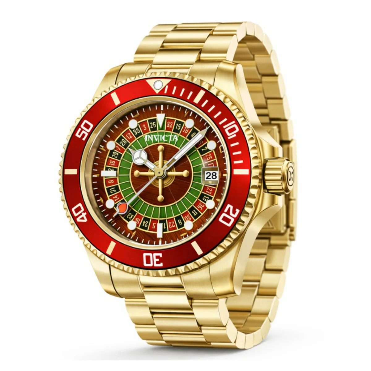 Invicta Pro Diver House of Cards Men's Watch - 40mm. Gold (50520)