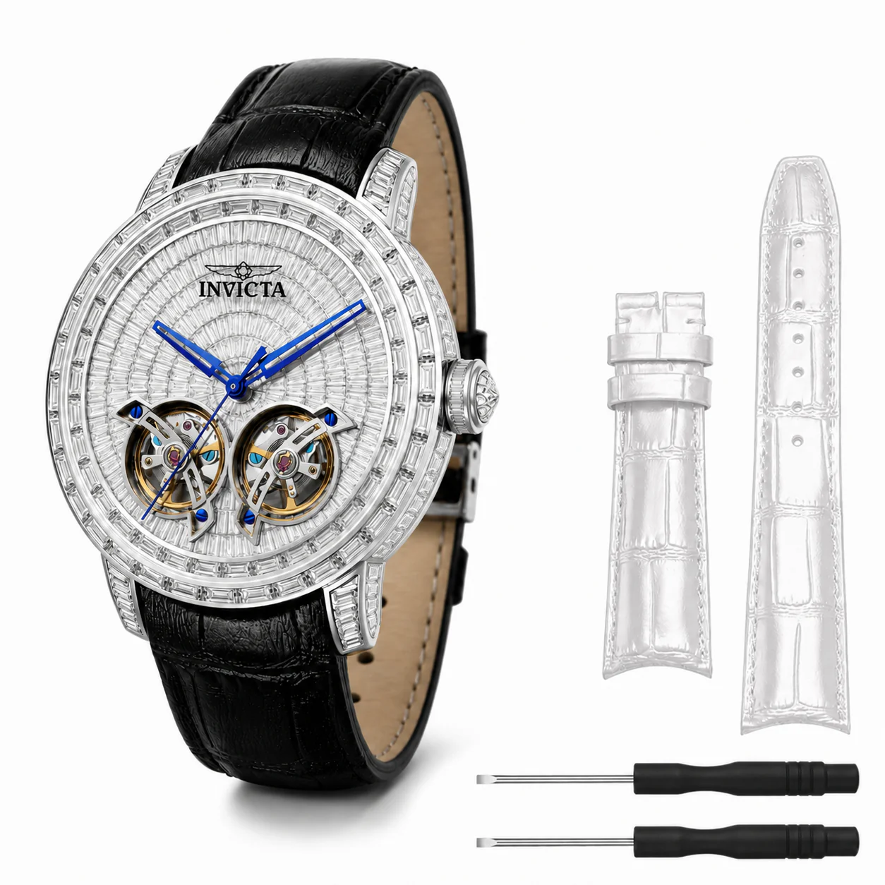 Invicta Objet D Art Litochrat Automatic Men's Watch - 45mm, Black with Interchangeable Strap (69459) 2 Invicta Objet D Art Litochrat Automatic Men's Watch - 45mm, Black with Interchangeable Strap (69459)