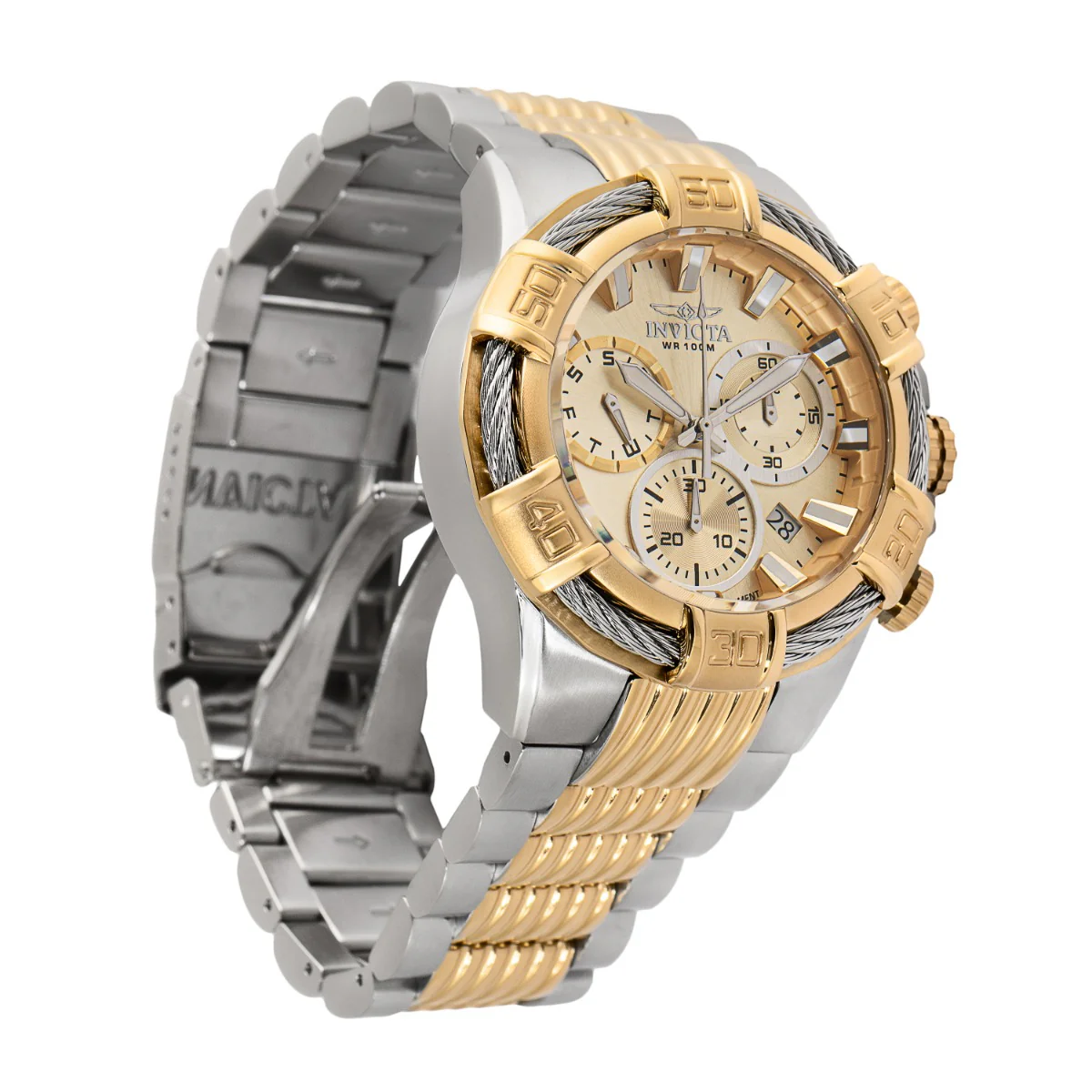 Invicta Bolt Swiss Ronda Z60 Caliber Men's Watch - 51mm, Steel, Gold (25864) 2 Invicta Bolt Swiss Ronda Z60 Caliber Men's Watch - 51mm, Steel, Gold (25864)