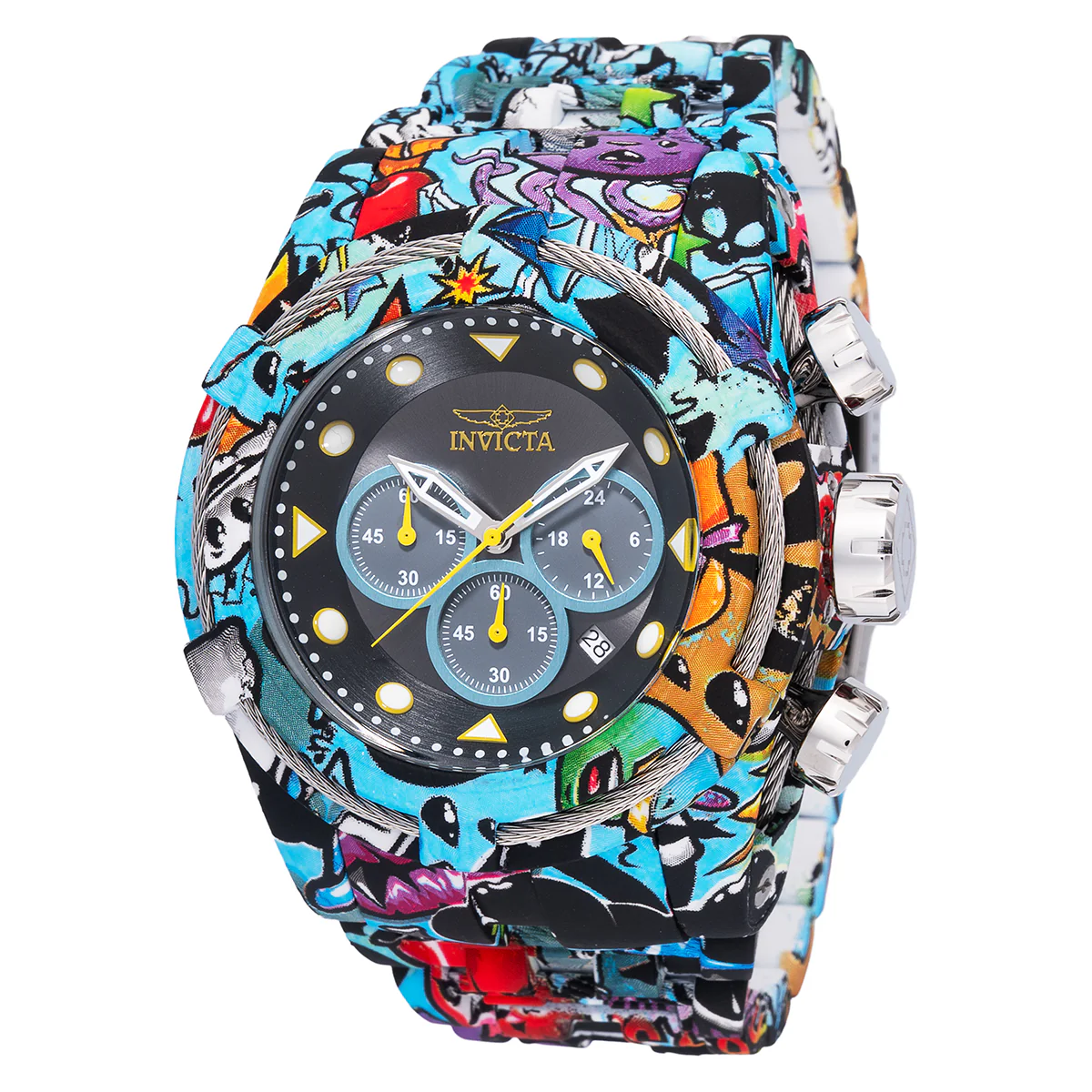 Invicta Bolt Atelier Canvas Men's Watch - 53mm, Aqua Plating, Steel (49138)