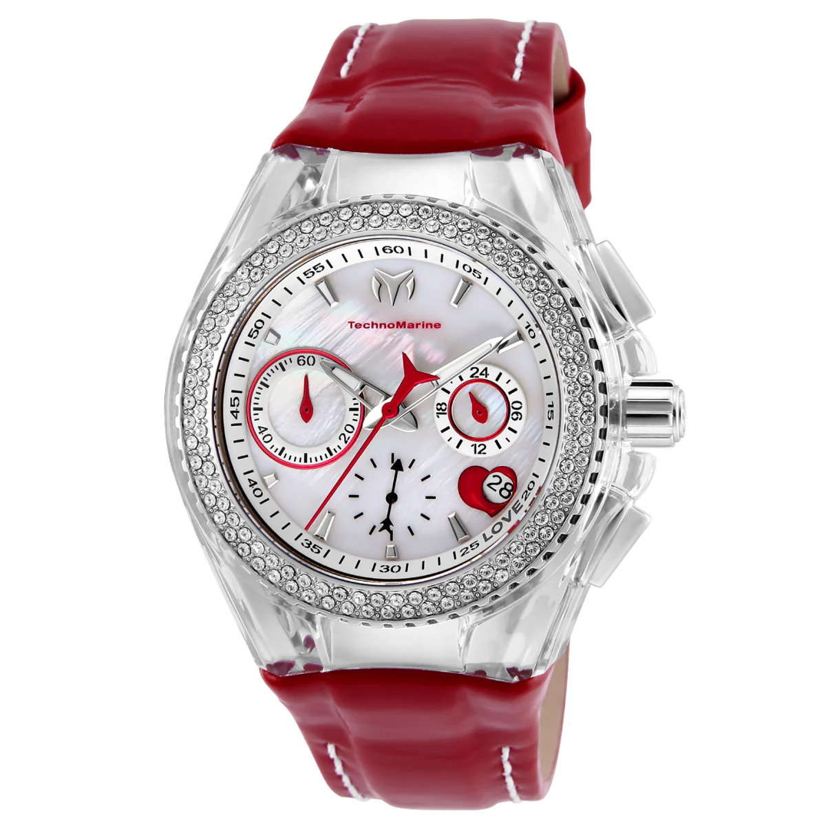 TechnoMarine Cruise Women's Watch - 40mm, Red, White with Interchangeable Strap (TM-117001) 2 TechnoMarine Cruise Women's Watch - 40mm, Red, White with Interchangeable Strap (TM-117001)