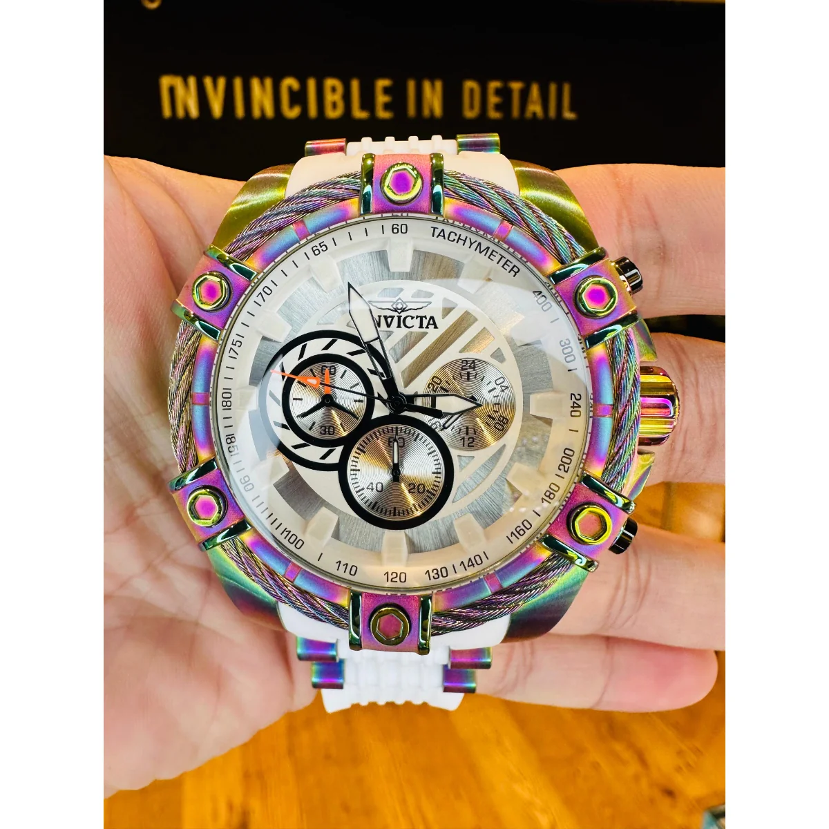 Invicta Bolt Girdex Men's Watch - 52mm. White, Iridescent (25530) 2 Invicta Bolt Girdex Men's Watch - 52mm. White, Iridescent (25530)