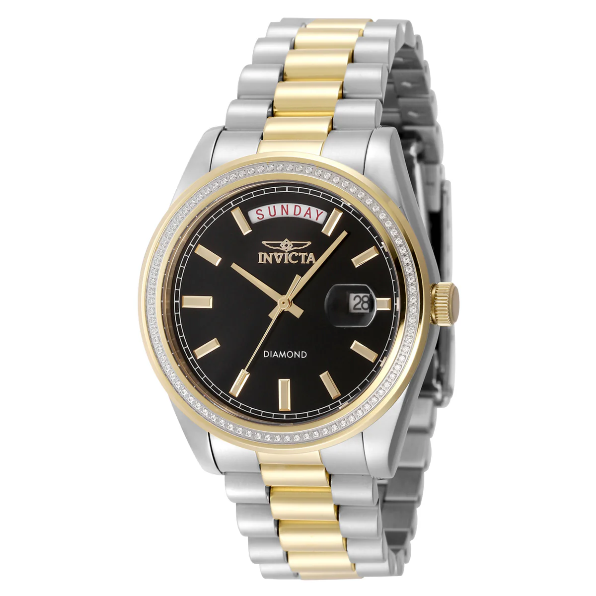 Invicta Elite Diamond 0.30 Carat Diamond Unisex Watch - 38mm, Gold, Steel (48765)