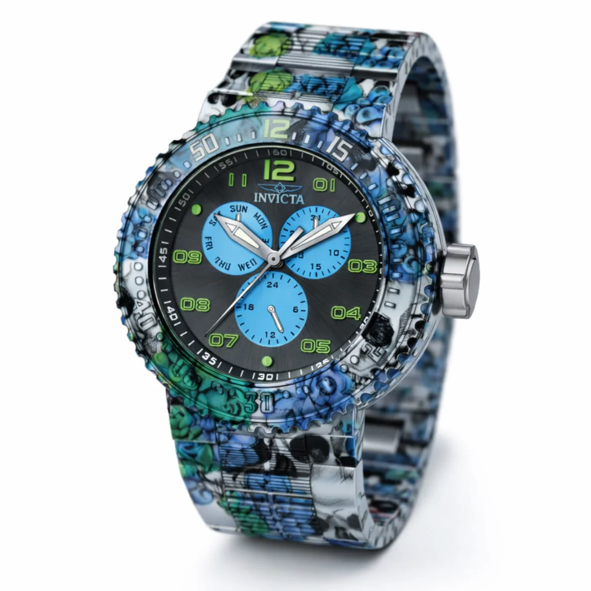 Invicta Pro Diver NeoArt Flux Men's Watch - 52mm. Aqua Plating. Steel (50213) 1 Invicta Pro Diver NeoArt Flux Men's Watch - 52mm. Aqua Plating. Steel (50213)