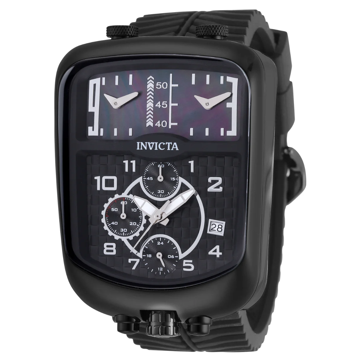 Invicta S1 Rally Dualshift Swiss Ronda Z60 Caliber Men's Watch w/ Mother of Pearl Dial - 42mm, Black (29709)